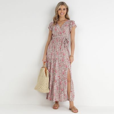 Sukienka na wiosnę w stylu boho born2be ze sklepu: born2be.pl w kategorii: Sukienki - zdjęcie 054DCF2-170-2564_195134