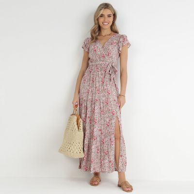 Sukienka na wiosnę w stylu boho born2be ze sklepu: born2be.pl w kategorii: Sukienki - zdjęcie 054DCF2-170-2564_195134