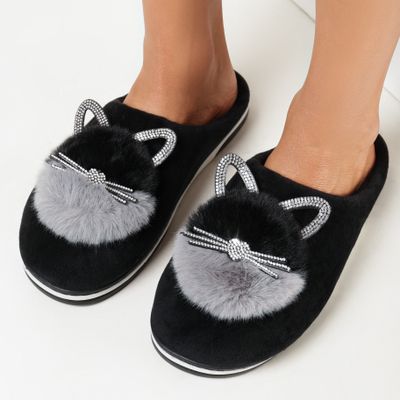 born2be - Kapcie damskie w stylu boho ze sklepu: born2be.pl w kategorii: Kapcie damskie - zdjęcie 054DCF2-170-2564_213638