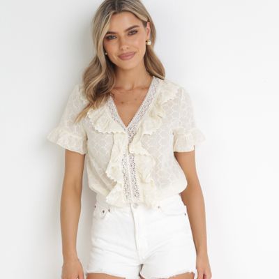 Bluzka damska na wiosnę casual born2be ze sklepu: born2be.pl w kategorii: Bluzki damskie - zdjęcie 054DCF2-170-2564_247882