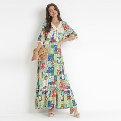 Sukienka na wiosnę w stylu boho born2be ze sklepu: born2be.pl w kategorii: Sukienki - zdjęcie 054DCF2-170-2564_260203