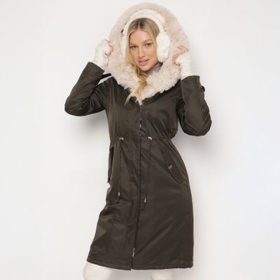 Parka damska na zimę born2be ze sklepu: born2be.pl w kategorii: Parki damskie - zdjęcie 054DCF2-170-2564_264855