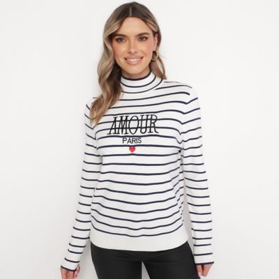 Sweter damski na zimę born2be ze sklepu: born2be.pl w kategorii: Swetry damskie - zdjęcie 054DCF2-170-2564_279499