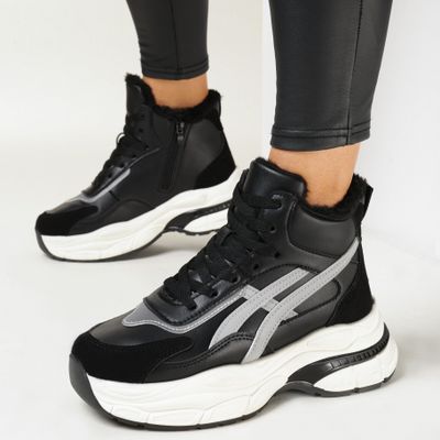 Buty sportowe damskie zimowe casual born2be ze sklepu: born2be.pl w kategorii: Buty sportowe damskie - zdjęcie 054DCF2-170-2564_285521