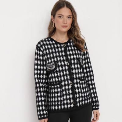 Sweter damski w nadruki born2be ze sklepu: born2be.pl w kategorii: Swetry damskie - zdjęcie 054DCF2-170-2564_298345