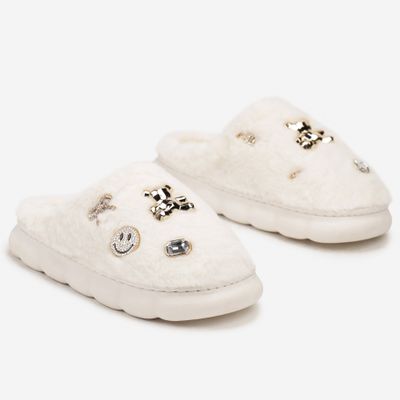 Kapcie damskie na wiosnę born2be ze sklepu: born2be.pl w kategorii: Kapcie damskie - zdjęcie 054DCF2-170-2564_347608