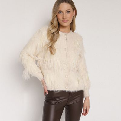 Sweter damski bez wzorów born2be ze sklepu: born2be.pl w kategorii: Swetry damskie - zdjęcie 054DCF2-170-2564_401286
