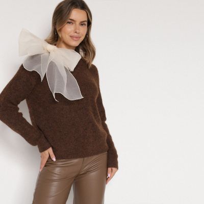 Sweter damski na zimę casualowy born2be ze sklepu: born2be.pl w kategorii: Swetry damskie - zdjęcie 054DCF2-170-2564_401766