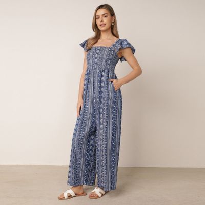 Kombinezon damski boho na wiosnę born2be ze sklepu: born2be.pl w kategorii: Kombinezony damskie - zdjęcie 054DCF2-170-2564_408118