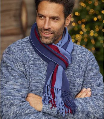 Szalik casual na jesień Atlas For Men ze sklepu: Atlas For Men w kategorii: Szaliki męskie - zdjęcie 15A918-39C-13902_16114848
