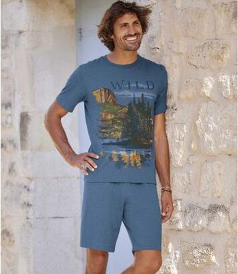 Piżama męska Atlas For Men ze sklepu: Atlas For Men w kategorii: Piżamy męskie - zdjęcie 15A918-39C-13902_18360059