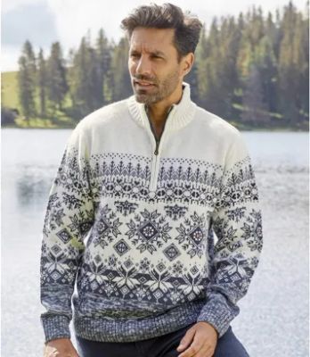 Atlas For Men - Sweter męski na wiosnę ze sklepu: Atlas For Men w kategorii: Swetry męskie - zdjęcie 15A918-39C-13902_18624506