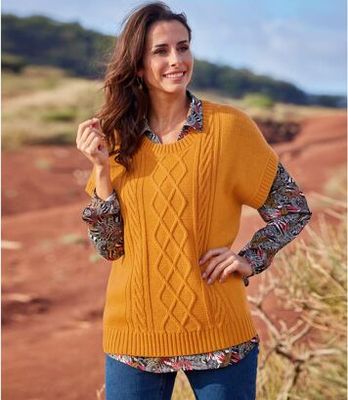 Sweter damski młodzieżowy na zimę Atlas For Men ze sklepu: Atlas For Men w kategorii: Swetry damskie - zdjęcie 15A918-39C-13902_18625088