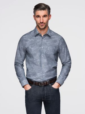 Ombre Clothing - Koszula męska casual jesienna ze sklepu: ombre w kategorii: Koszule męskie - zdjęcie 2F79836-D9D-2071_124379