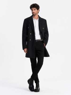 Płaszcz męski elegancki Ombre Clothing ze sklepu: ombre w kategorii: Płaszcze męskie - zdjęcie 2F79836-D9D-2071_127019