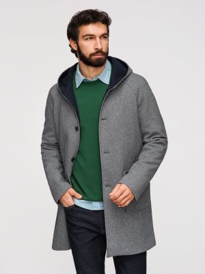 Płaszcz męski jesienny Ombre Clothing ze sklepu: ombre w kategorii: Płaszcze męskie - zdjęcie 2F79836-D9D-2071_127561