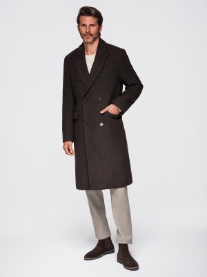 Ombre Clothing - Płaszcz męski elegancki jesienny ze sklepu: ombre w kategorii: Płaszcze męskie - zdjęcie 2F79836-D9D-2071_129299