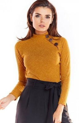 Sweter damski bez wzorów AWAMA ze sklepu: intimiti.pl w kategorii: Swetry damskie - zdjęcie 3B4B001-93A-4736_138098