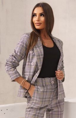 Marynarka jesienny w stylu klasycznym Lola Fashion ze sklepu: intimiti.pl w kategorii: Marynarki damskie - zdjęcie 3B4B001-93A-4736_184361