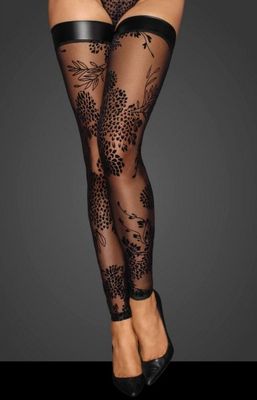 Pończochy z haftem Noir Handmade ze sklepu: intimiti.pl w kategorii: Pończochy - zdjęcie 3B4B001-93A-4736_208694