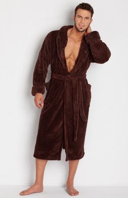 Szlafrok damski bez wzorów elegancki DKAREN ze sklepu: intimiti.pl w kategorii: Szlafroki damskie - zdjęcie 3B4B001-93A-4736_22316