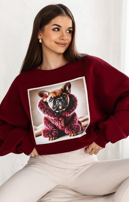 Bluza damska w nadruki Lara Fashion ze sklepu: intimiti.pl w kategorii: Bluzy damskie - zdjęcie 3B4B001-93A-4736_242197