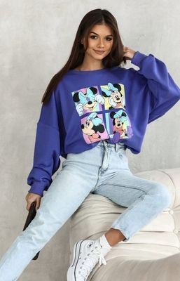 Bluza damska casualowa z nadrukami Lara Fashion ze sklepu: intimiti.pl w kategorii: Bluzy damskie - zdjęcie 3B4B001-93A-4736_244893