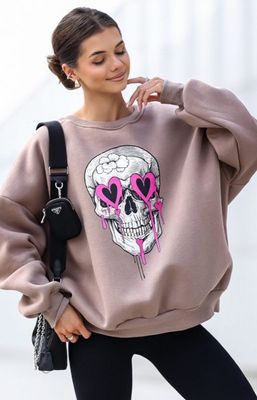 Bluza damska w nadruki Lara Fashion ze sklepu: intimiti.pl w kategorii: Bluzy damskie - zdjęcie 3B4B001-93A-4736_249512