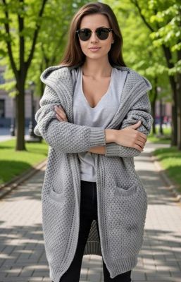 Sweter damski gładki casual Setin ze sklepu: intimiti.pl w kategorii: Swetry damskie - zdjęcie 3B4B001-93A-4736_254218