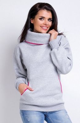 Bluza damska bez wzorów AWAMA ze sklepu: intimiti.pl w kategorii: Bluzy damskie - zdjęcie 3B4B001-93A-4736_67686