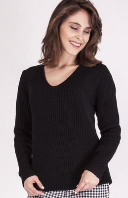 Sweter damski casual gładki MKM ze sklepu: intimiti.pl w kategorii: Swetry damskie - zdjęcie 3B4B001-93A-4736_75534