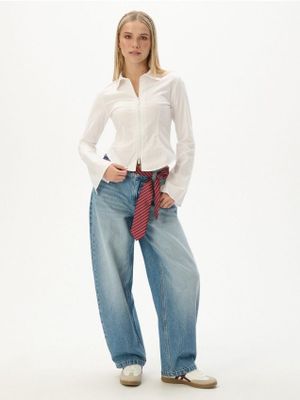 Jeansy damskie eleganckie ze sklepu: Cropp w kategorii: Jeansy damskie - zdjęcie 4198BBB-532-6969_021KA-50J