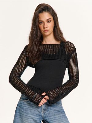 Sweter damski młodzieżowy ze sklepu: Cropp w kategorii: Swetry damskie - zdjęcie 4198BBB-532-6969_217IS-99X