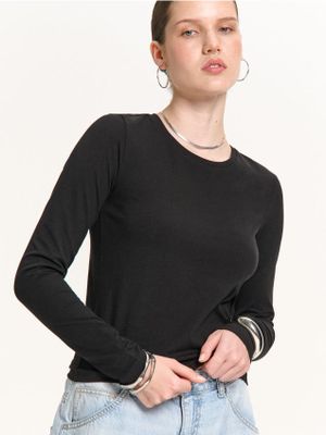Bluzka damska bez wzorów ze sklepu: Cropp w kategorii: Bluzki damskie - zdjęcie 4198BBB-532-6969_283HX-99X
