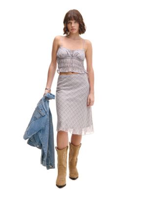 Spódnica w grochy elegancka ze sklepu: Cropp w kategorii: Spódnice - zdjęcie 4198BBB-532-6969_331CU-06X