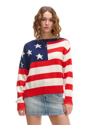Sweter damski w nadruki ze sklepu: Cropp w kategorii: Swetry damskie - zdjęcie 4198BBB-532-6969_387CU-MLC
