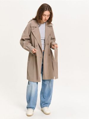 Płaszcz damski na wiosnę ze sklepu: Cropp w kategorii: Płaszcze damskie - zdjęcie 4198BBB-532-6969_422HX-80X