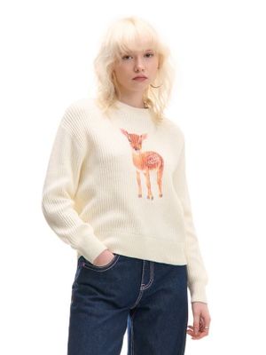 Sweter damski w nadruki ze sklepu: Cropp w kategorii: Swetry damskie - zdjęcie 4198BBB-532-6969_486AR-01X
