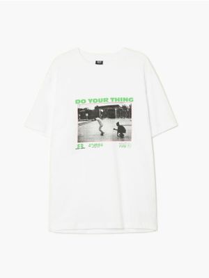 T-shirt męski młodzieżowy ze sklepu: Cropp w kategorii: T-shirty męskie - zdjęcie 4198BBB-532-6969_521DE-00X