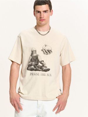 T-shirt męski wiosenny ze sklepu: Cropp w kategorii: T-shirty męskie - zdjęcie 4198BBB-532-6969_577HY-02X