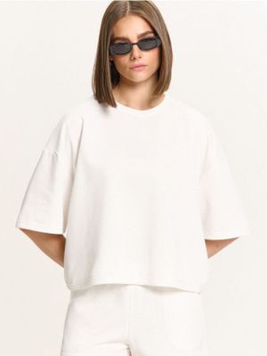 Bluzka damska casual ze sklepu: Cropp w kategorii: Bluzki damskie - zdjęcie 4198BBB-532-6969_866FL-00X