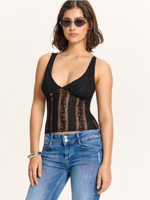 Bluzka damska w stylu młodzieżowym ze sklepu: Cropp w kategorii: Bluzki damskie - zdjęcie 4198BBB-532-6969_945FL-99X