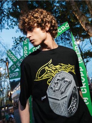 T-shirt męski na lato ze sklepu: Cropp w kategorii: T-shirty męskie - zdjęcie 4198BBB-532-6969_999HY-99X