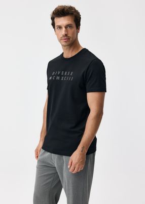 T-shirt męski z nadrukami Diverse ze sklepu: Diverse w kategorii: T-shirty męskie - zdjęcie 44D75FA-DAF-8163_10048118