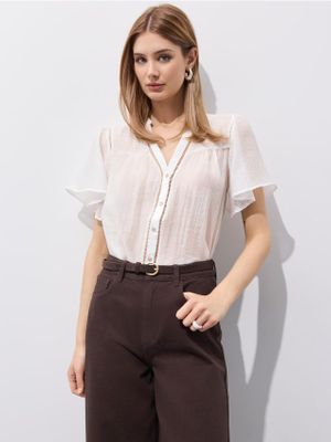 Bluzka damska elegancka Mohito ze sklepu: Mohito w kategorii: Bluzki damskie - zdjęcie 55A556F-010-6967_050GV