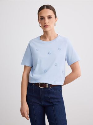 Bluzka damska na wiosnę Mohito ze sklepu: Mohito w kategorii: Bluzki damskie - zdjęcie 55A556F-010-6967_380MG