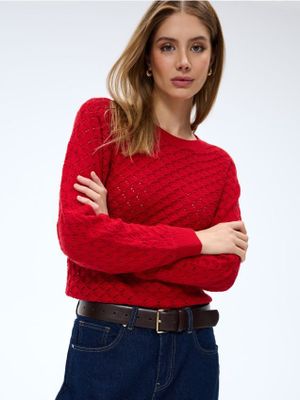 Sweter damski elegancki Mohito ze sklepu: Mohito w kategorii: Swetry damskie - zdjęcie 55A556F-010-6967_423EQ