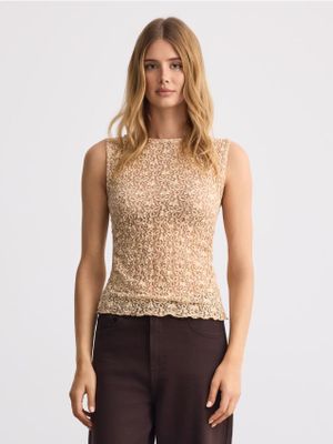 Bluzka damska casual Mohito ze sklepu: Mohito w kategorii: Bluzki damskie - zdjęcie 55A556F-010-6967_458MA