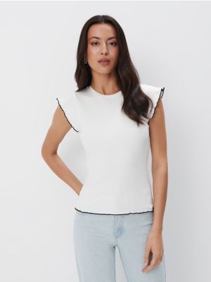 Bluzka damska casualowa na wiosnę Mohito ze sklepu: Mohito w kategorii: Bluzki damskie - zdjęcie 55A556F-010-6967_677CD