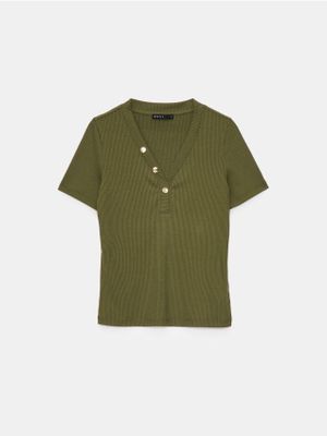 Bluzka damska casualowa na wiosnę Mohito ze sklepu: Mohito w kategorii: Bluzki damskie - zdjęcie 55A556F-010-6967_705DP